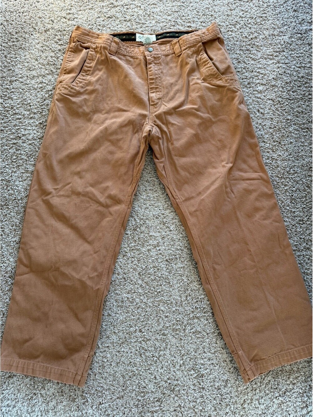 Orvis Men’s Rust Heavy Duty Cotton Canvas Field Pants 36 x 29.5 Outdoor Workwear